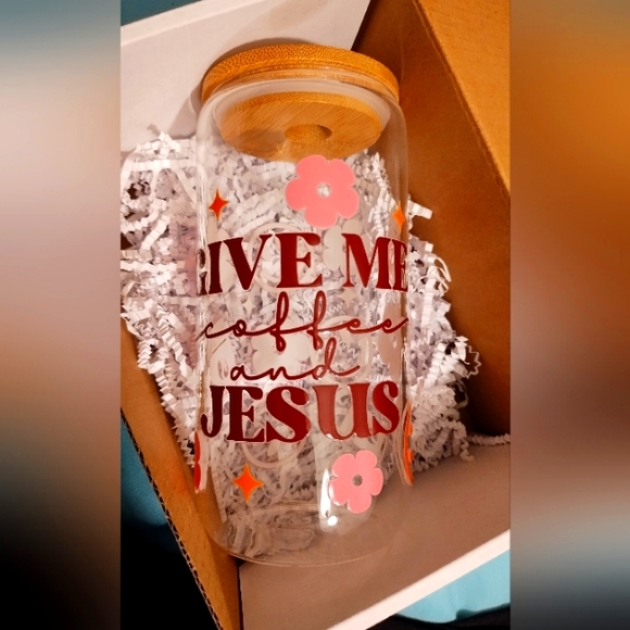 Other - Inspirational Glass Can Cup